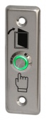 Кнопка металлическая с подсветкой, врезная, НР контакты, размер: 90х28 мм ST-EX010L
