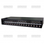 OSNOVO RP-16CP/S, Пассивный 16-ти канальный приемник композитного видеосигнала + питание (стабилизированное)