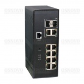 Osnovo SW-80822/ILC, Промышленный управляемый (L2+) PoE коммутатор Gigabit Ethernet на 10 портов