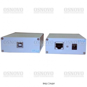 OSNOVO TA-U1/4+RA-U3/4, Удлинитель-распределитель интерфейса USB2.0 по кабелю витой пары (CAT5/5e/6) до 60м
