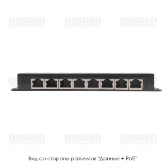 OSNOVO Midspan-8/P, Пассивный PoE-инжектор Fast Ethernet на 8 портов