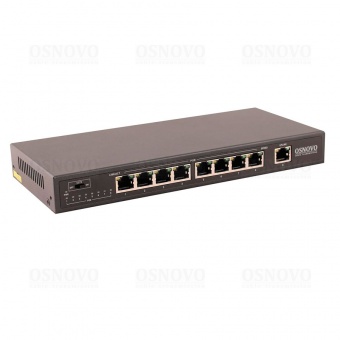 Osnovo SW-20900 (Без БП), PoE коммутатор Fast Ethernet на 9 портов