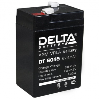 Delta DT 6045 (6V / 4.5Ah), Аккумуляторная батарея
