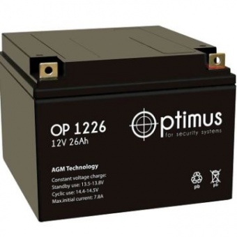 Optimus OP 1226 (12V / 26.0Ah), Аккумуляторная батарея