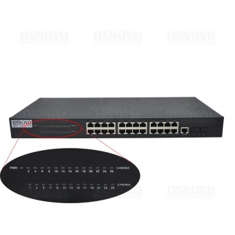 Osnovo SW-72402/L2, Управляемый (L2+) коммутатор Gigabit Ethernet на 26 портов