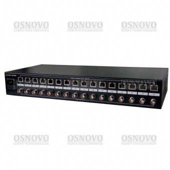 OSNOVO RP-16CP/S, Пассивный 16-ти канальный приемник композитного видеосигнала + питание (стабилизированное)