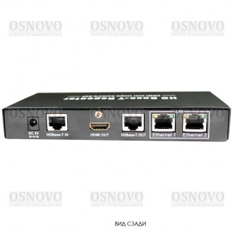 OSNOVO E-Hi/BTcascad, Повторитель-разветвитель (HDBaseT) (1вх./2вых.) HDMI, а также Ethernet и ИК сигналов по одному кабелю UTP СAT5e/6 до 100м